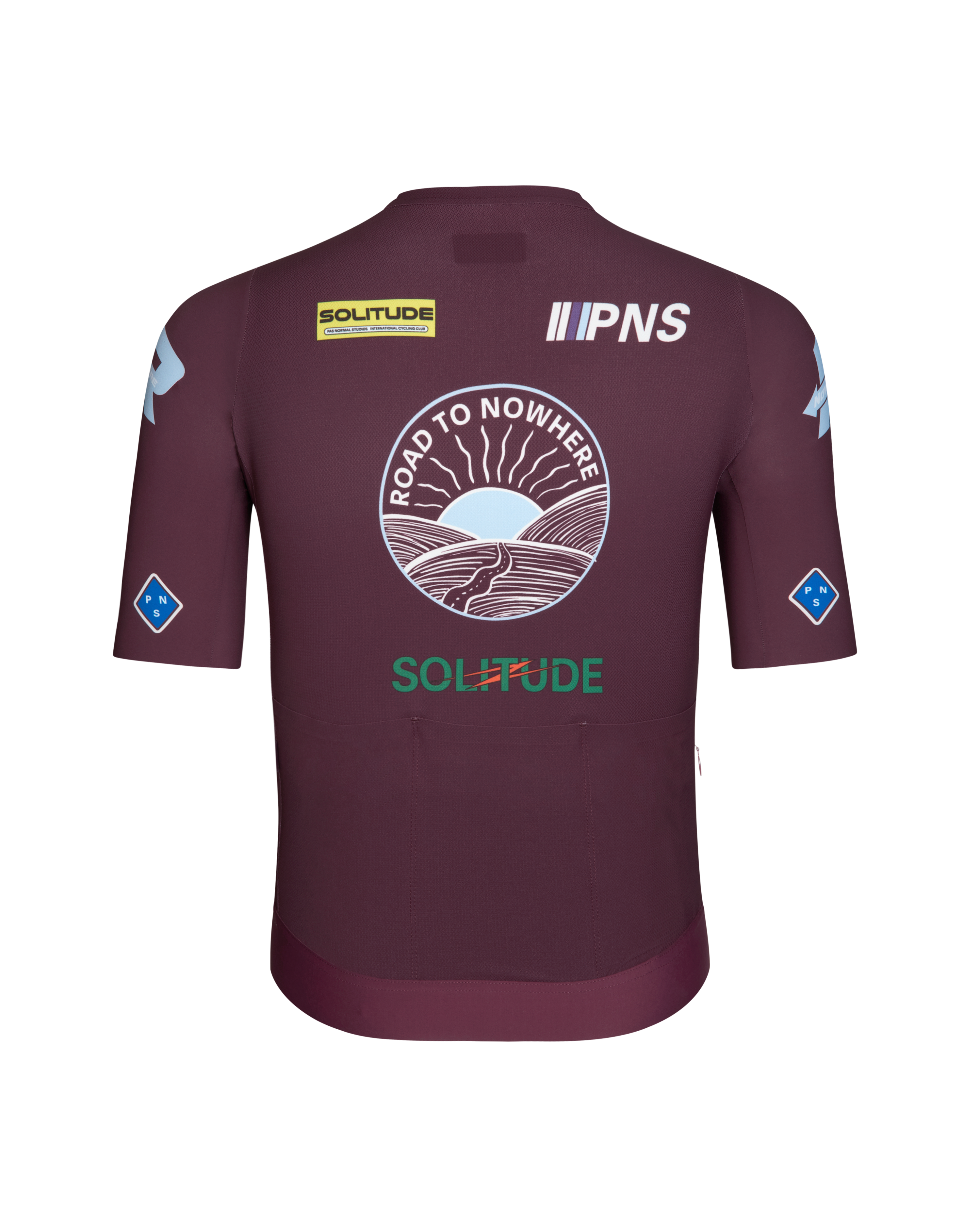 Pas Normal Studios Men's Solitude Jersey Logo - Burgundy – Ride